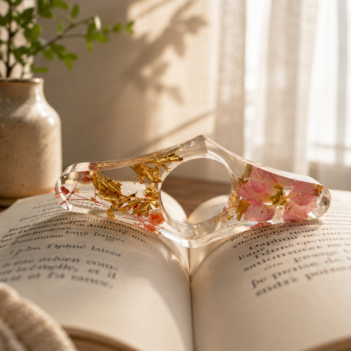 Floral Harmony Epoxy Page Holder