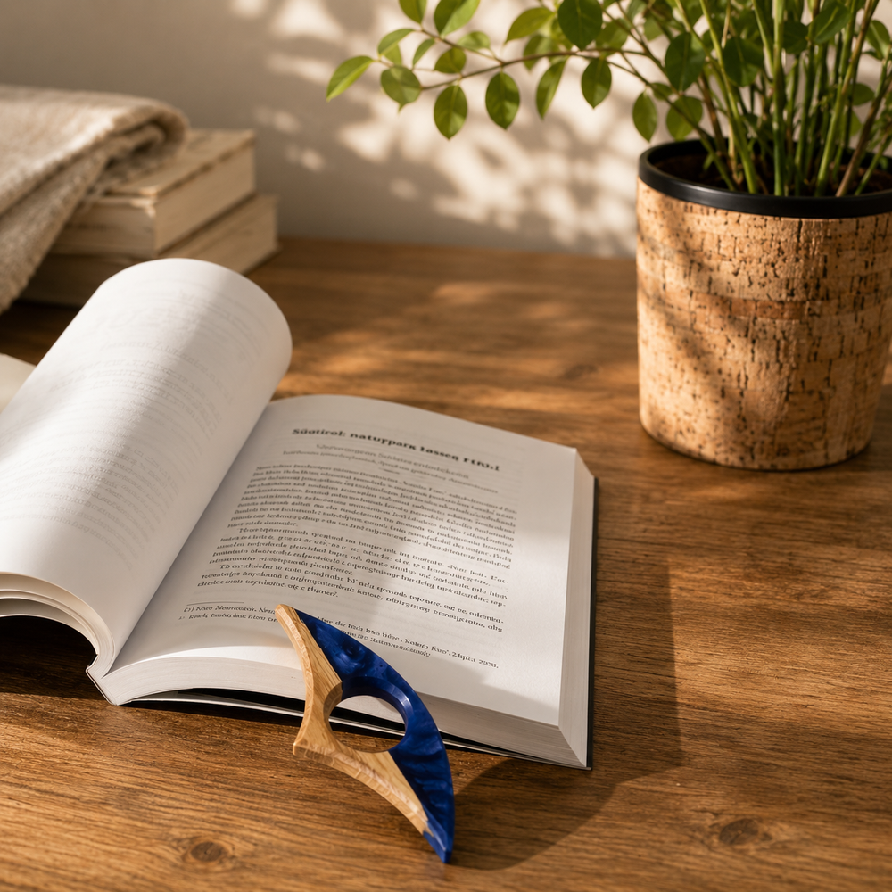 Wooden Oak Epoxy Page Holder