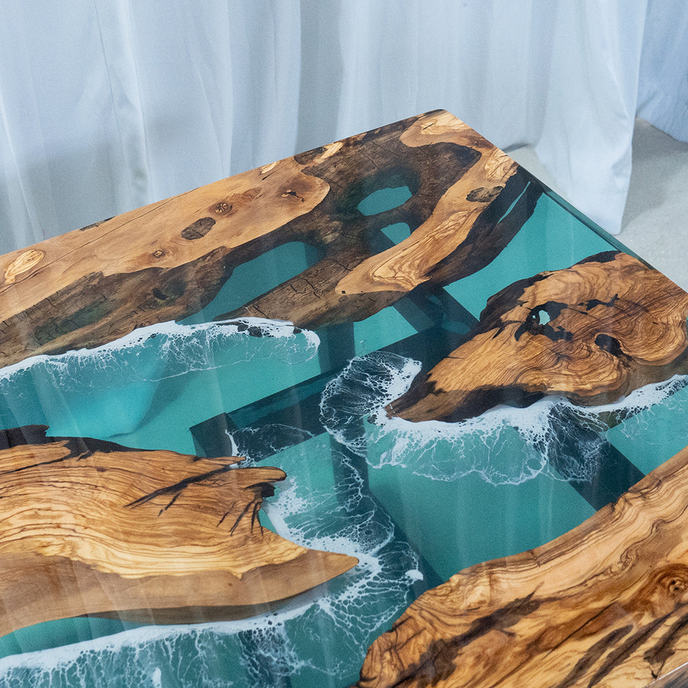 Custom Epoxy Live Edge Dinning Table