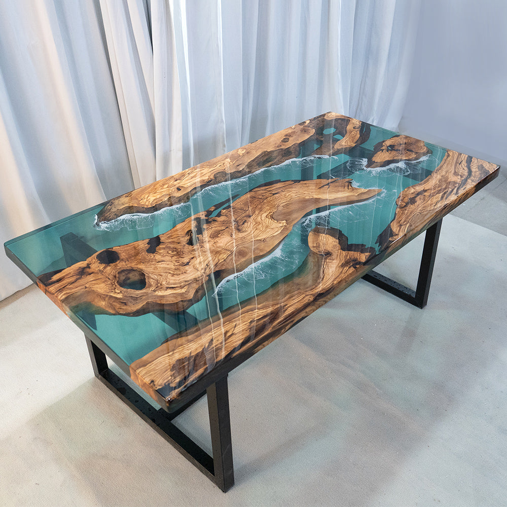 Custom Epoxy Live Edge Dinning Table