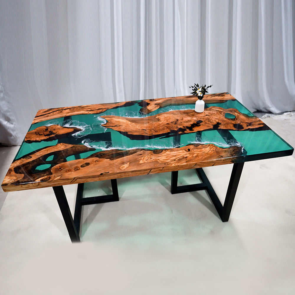 Custom Epoxy Live Edge Dinning Table