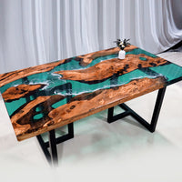 Custom Epoxy Live Edge Dinning Table thumbnail