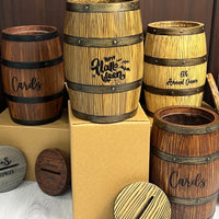 Wood Barrel Card Boxes for Wedding Receptions thumbnail