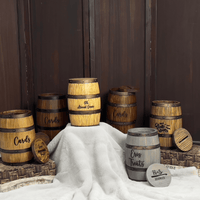 Wood Barrel Card Boxes for Wedding Receptions thumbnail
