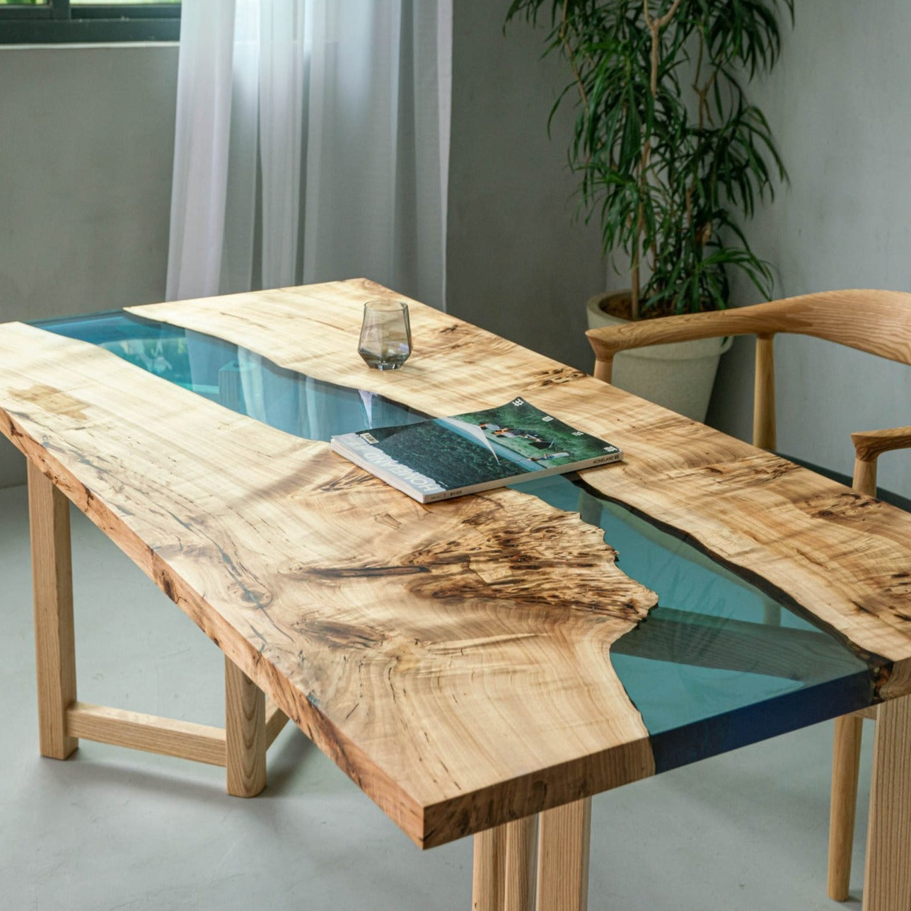 Epoxy and Wood River Table