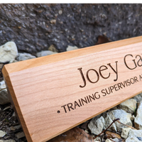 Custom Wooden Desk Name Plate thumbnail