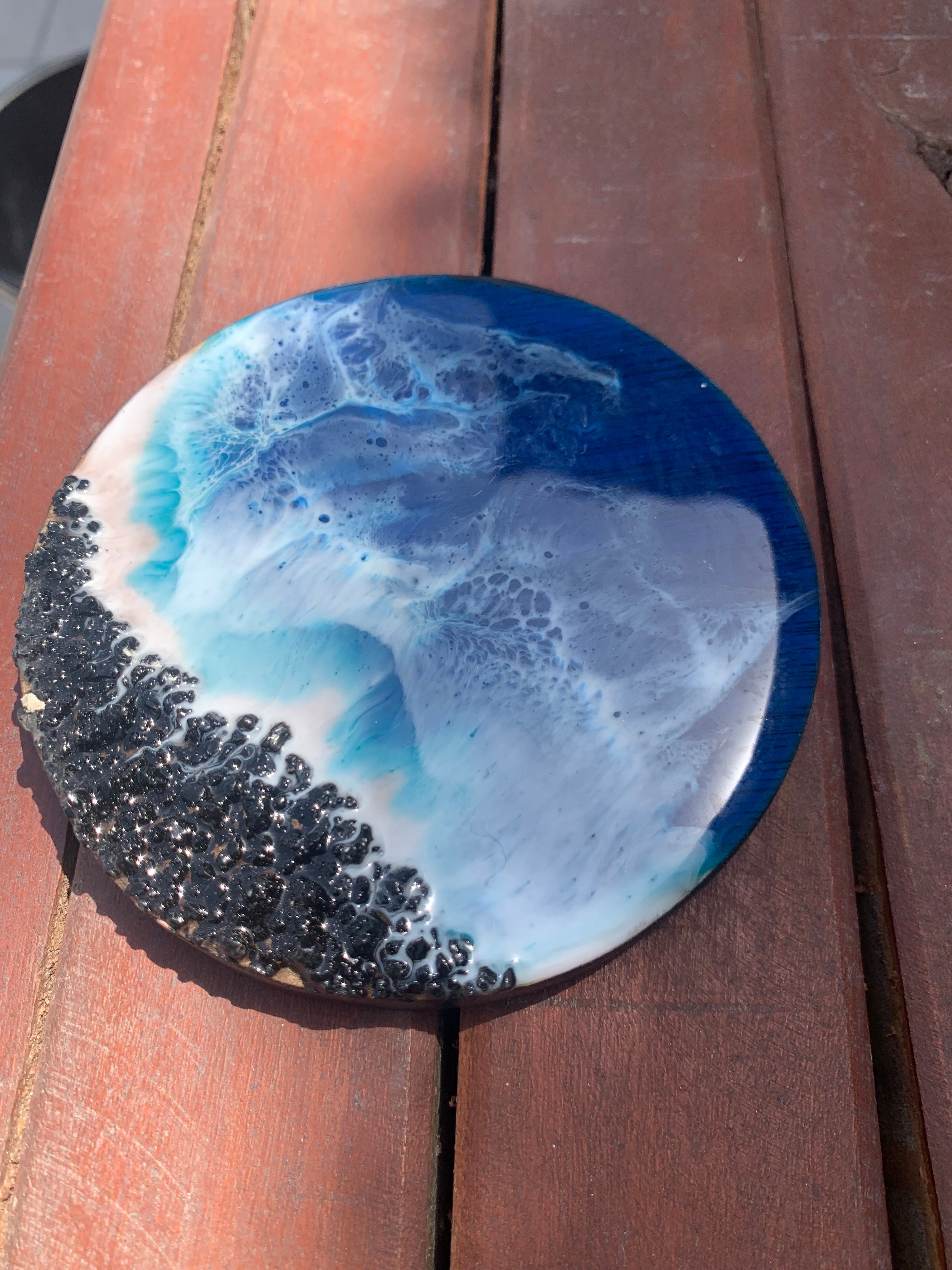 Beach Theme Epoxy Resin Coaster