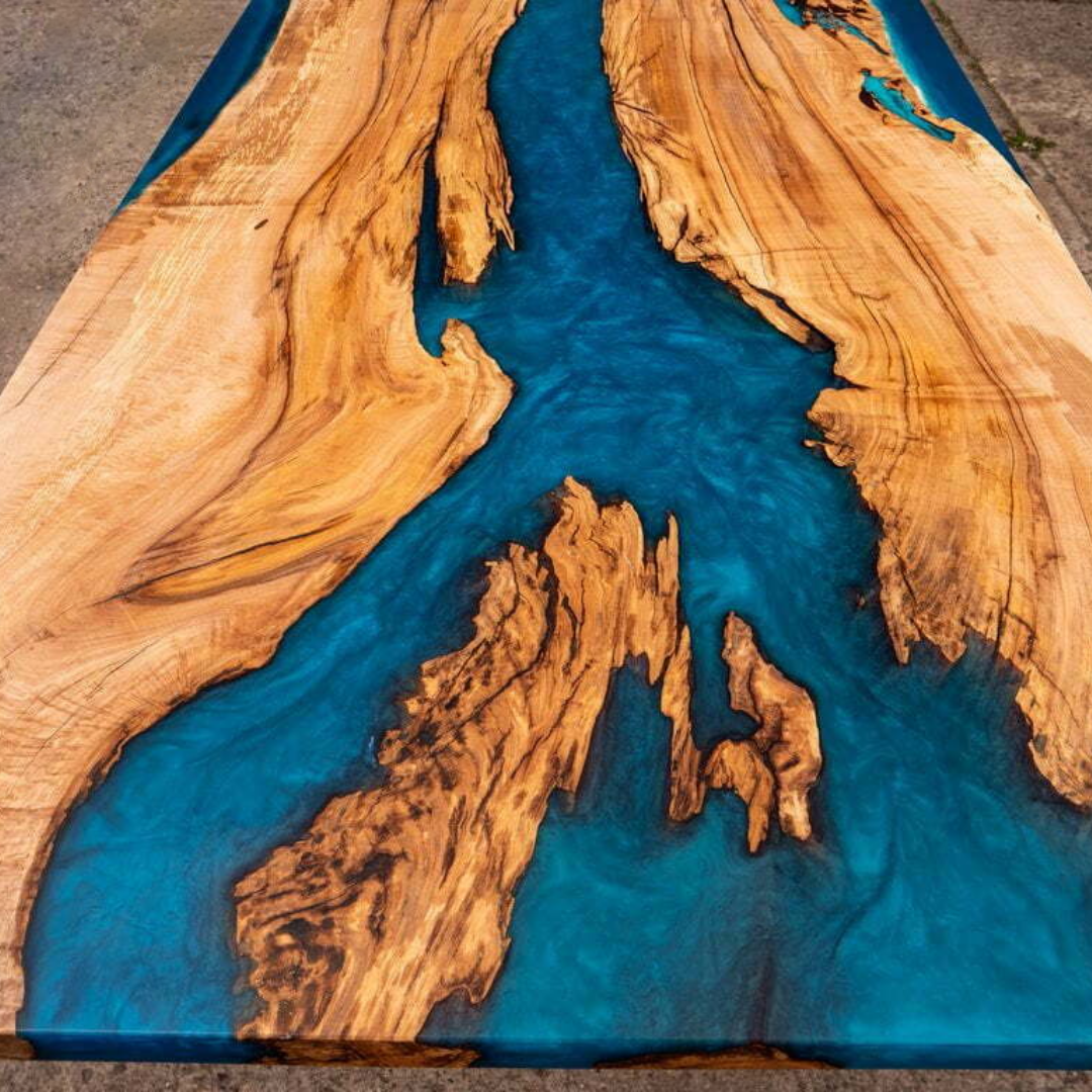 Handmade Resin Epoxy And Wood Dining Table