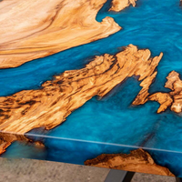 Handmade Resin Epoxy And Wood Dining Table thumbnail