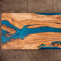 Handmade Resin Epoxy And Wood Dining Table thumbnail