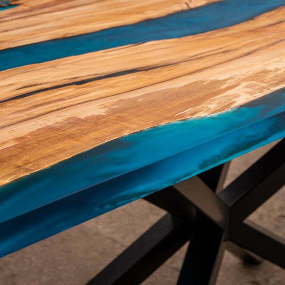 Handmade Resin Epoxy And Wood Dining Table