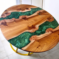 Handmade Round Epoxy Resin Coffee Table thumbnail