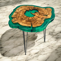 Lake green epoxy Side table thumbnail