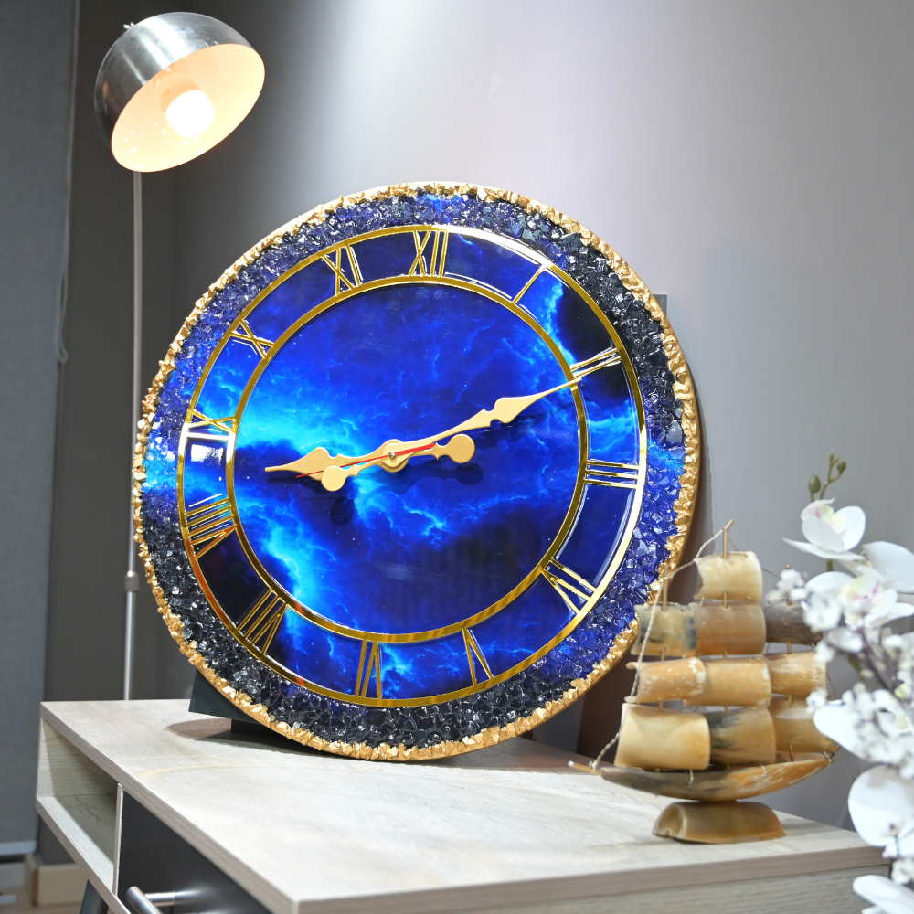 Epoxy Geode Art Wall Clock