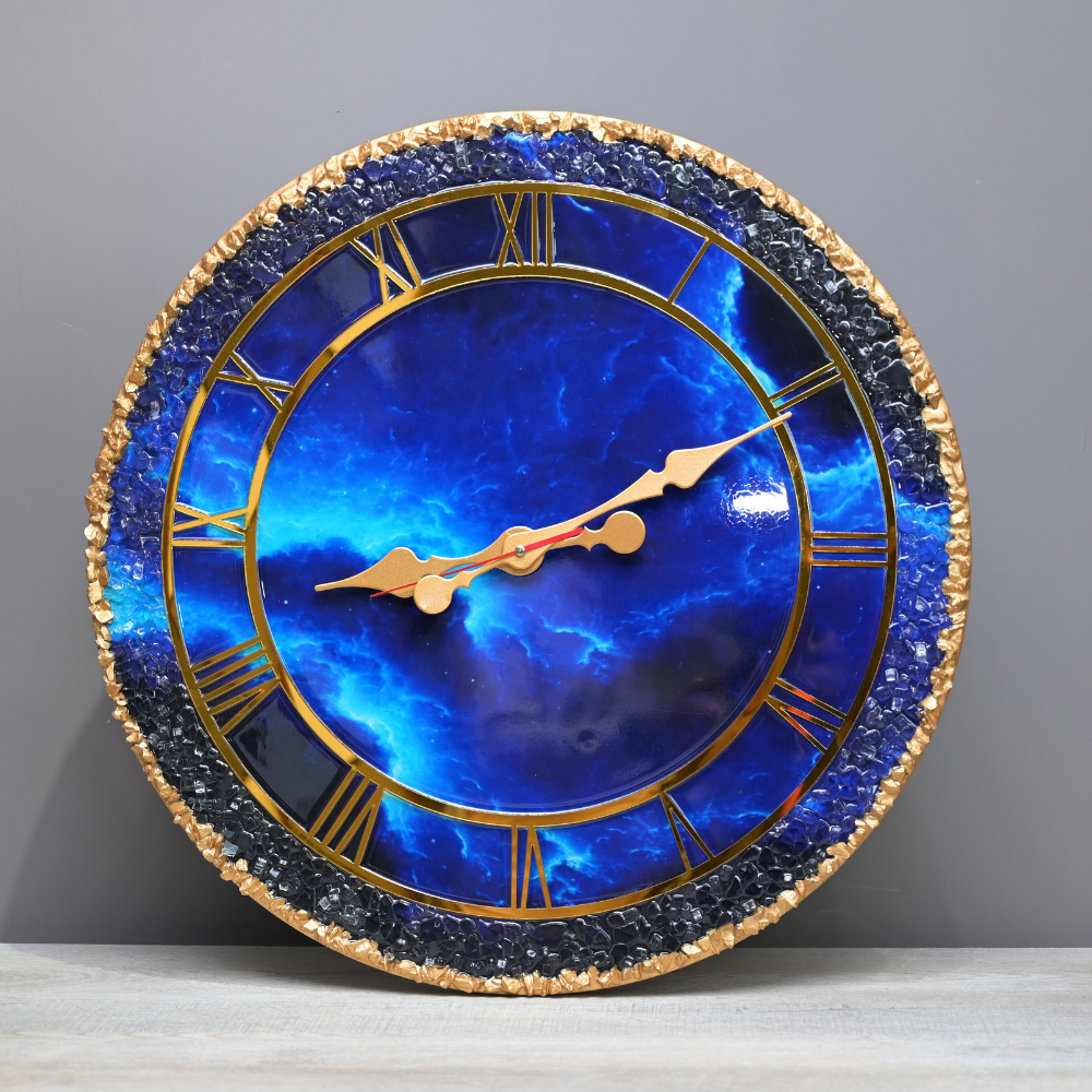 Epoxy Geode Art Wall Clock