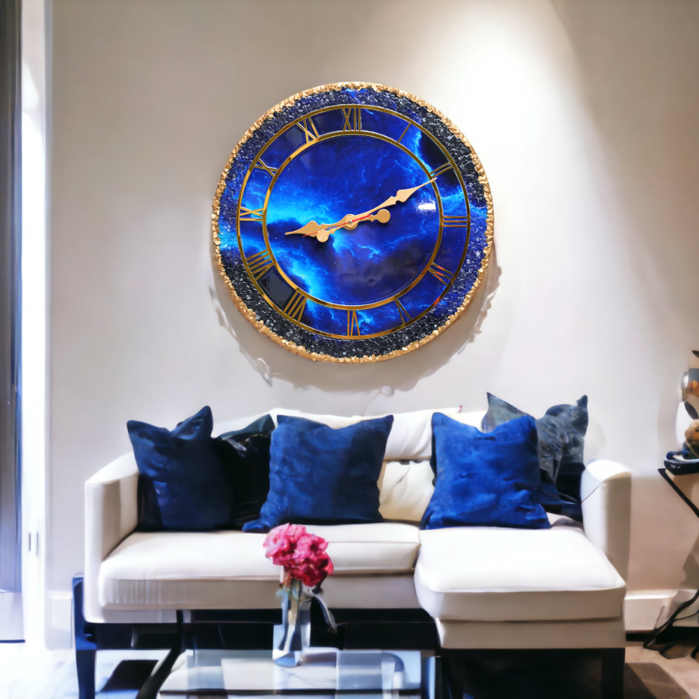 Epoxy Geode Art Wall Clock