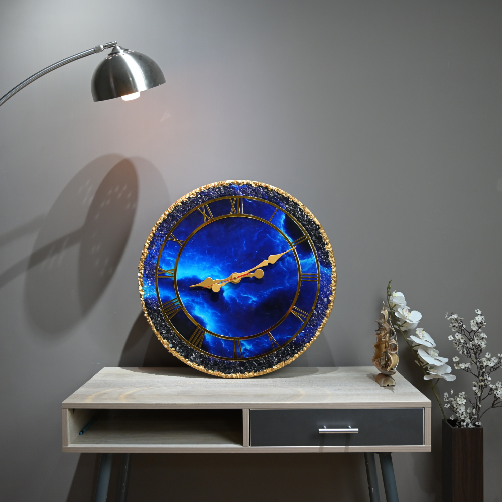 Epoxy Geode Art Wall Clock