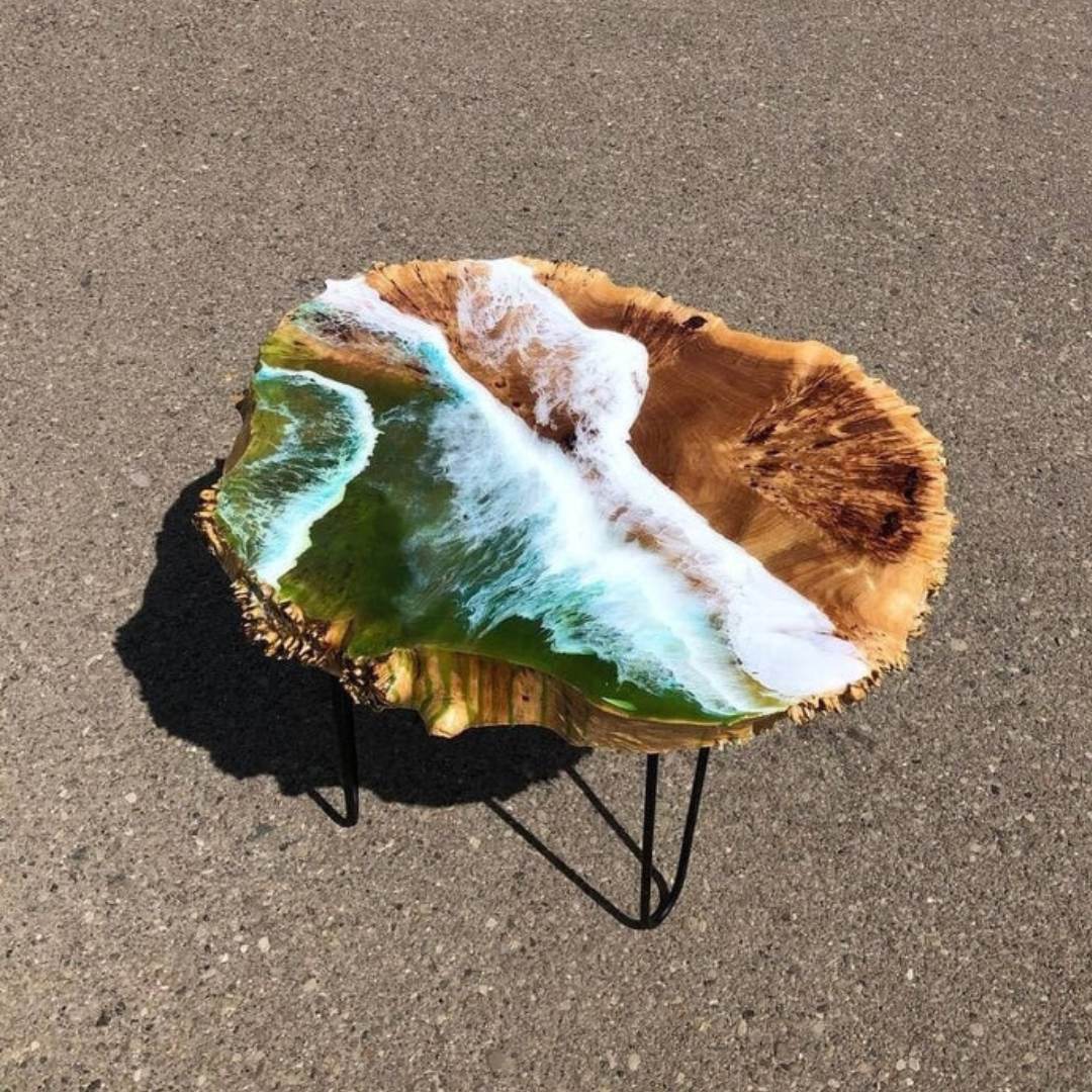 Green Ocean Theme Epoxy Resin Table