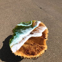Green Ocean Theme Epoxy Resin Table thumbnail