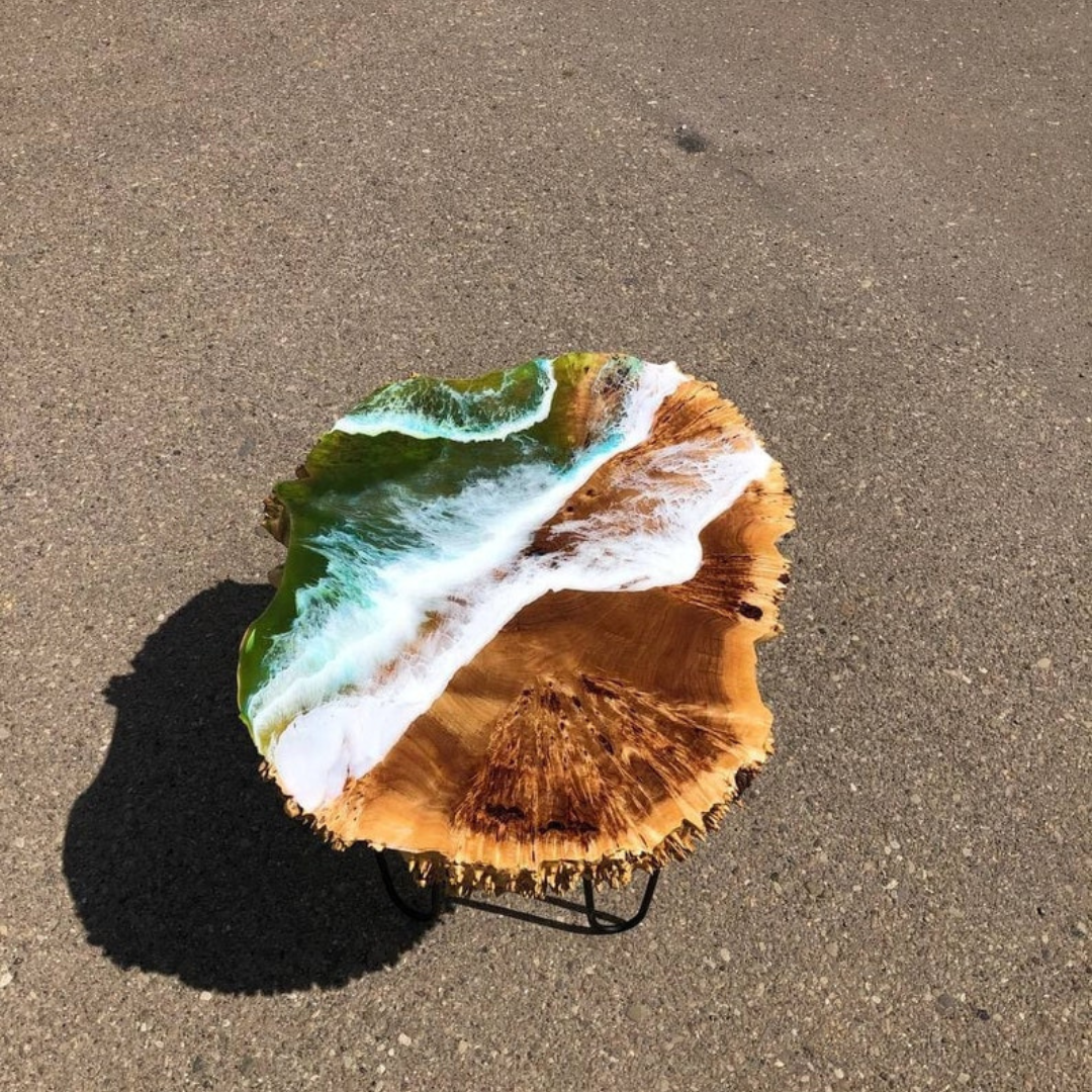 Green Ocean Theme Epoxy Resin Table
