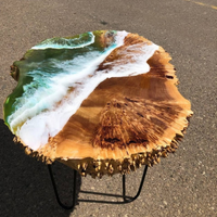 Green Ocean Theme Epoxy Resin Table thumbnail