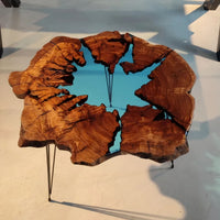 Resin Live Edge Wooden Table thumbnail