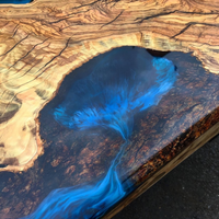 Handmade Wood And Resin Dining Table thumbnail
