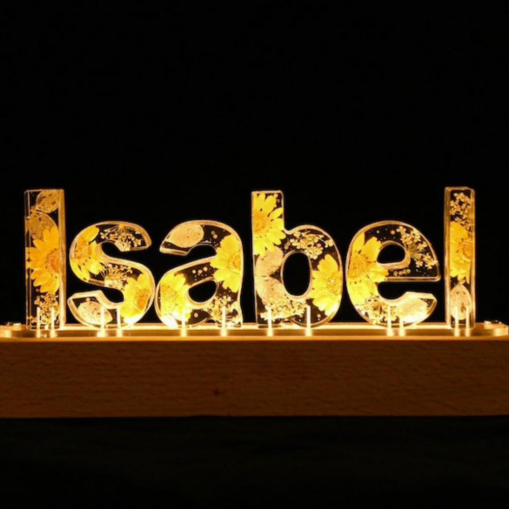Custom Epoxy Letter Lamp