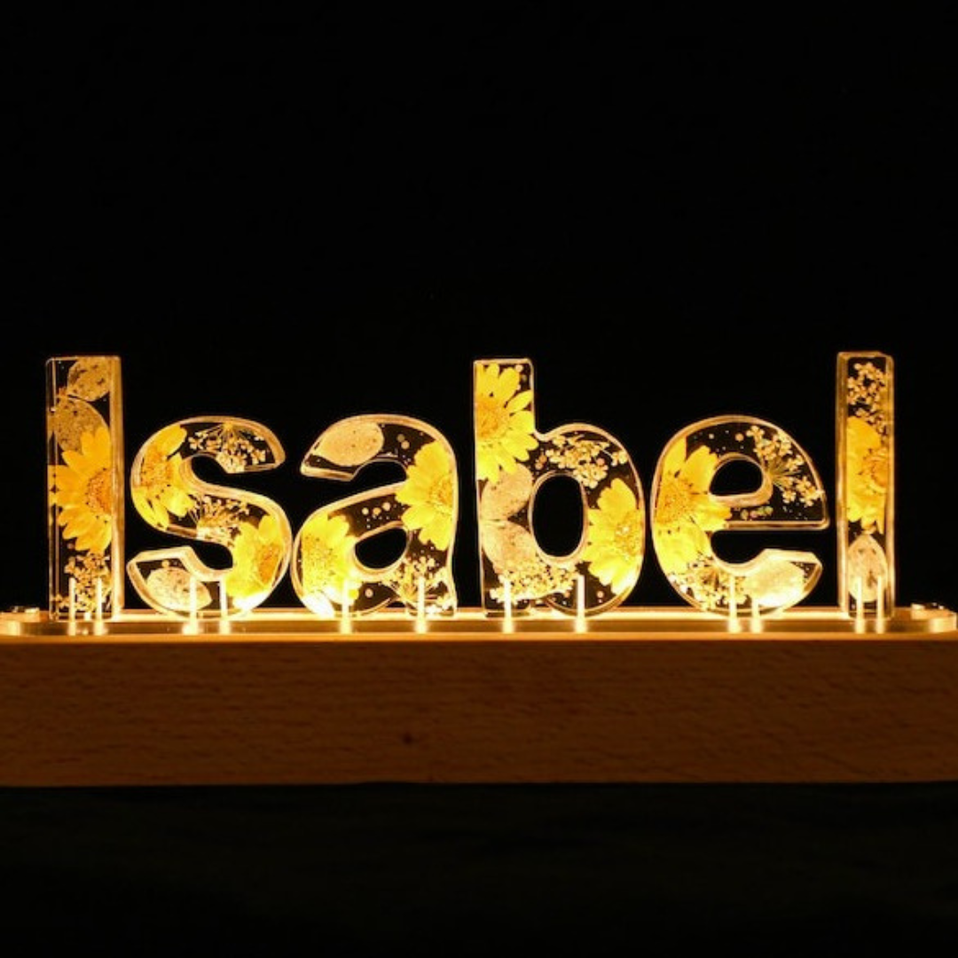 Custom Epoxy Letter Lamp