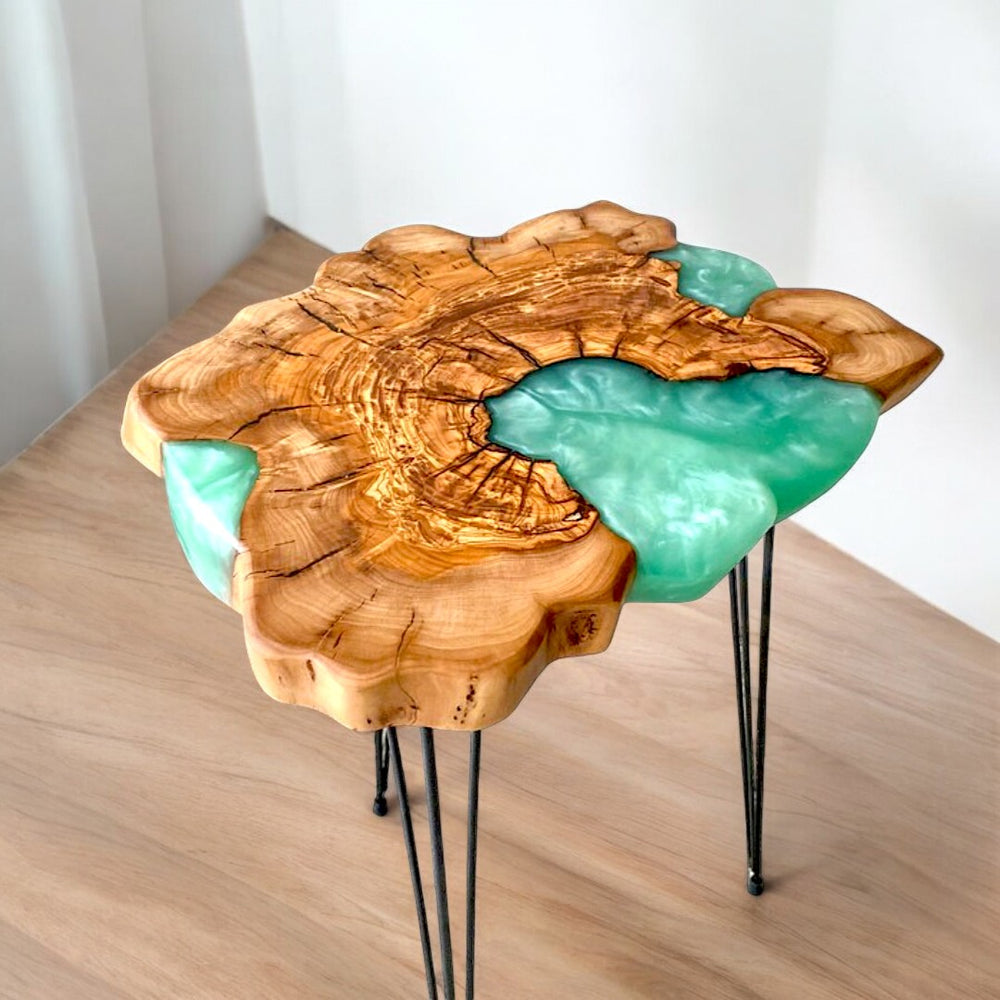 Epoxy Coffee Table made of Olive Wood