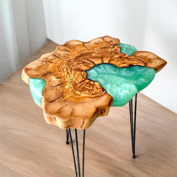 Epoxy Coffee Table made of Olive Wood