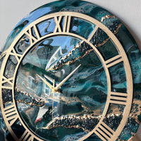 Epoxy Geode Art Wall Clock thumbnail