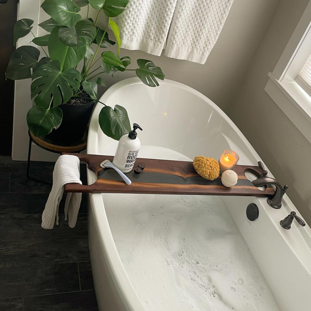 Resin Caddy BathTub Tray