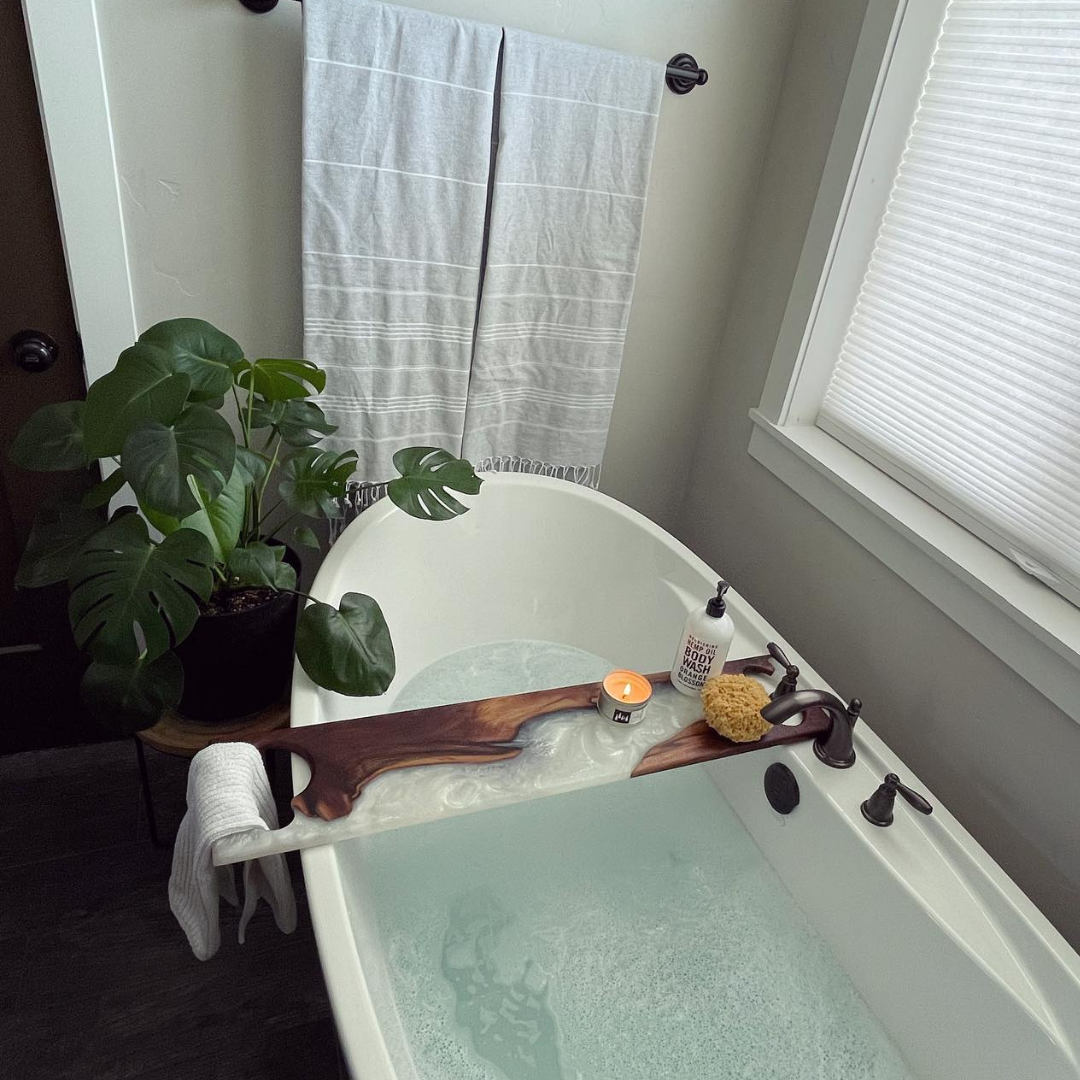 Handcrafted Resin Bath Bliss Tray