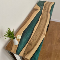 Live Edge Epoxy Resin Console Table thumbnail