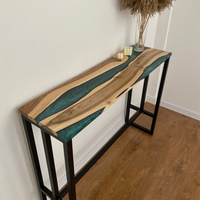 Live Edge Epoxy Resin Console Table thumbnail