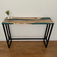 Live Edge Epoxy Resin Console Table thumbnail