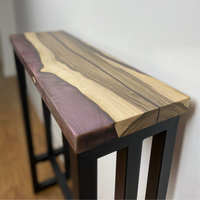 Epoxy Wood Walnut Console Table thumbnail