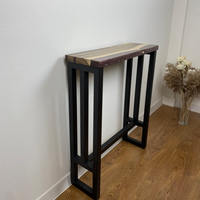 Epoxy Wood Walnut Console Table thumbnail