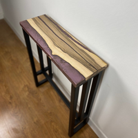 Epoxy Wood Walnut Console Table thumbnail