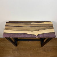 Epoxy Wood Walnut Console Table thumbnail