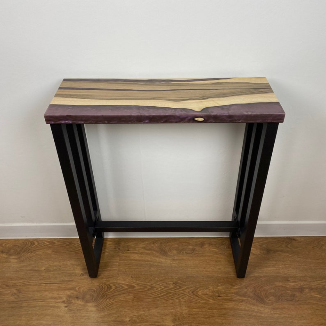 Epoxy Wood Walnut Console Table
