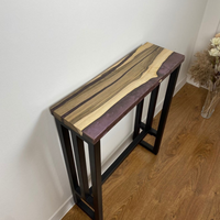 Epoxy Wood Walnut Console Table thumbnail
