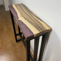 Epoxy Wood Walnut Console Table thumbnail