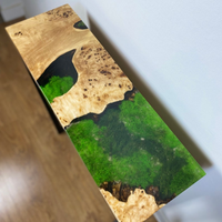 Green Moss Epoxy Console Table thumbnail