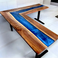 River L Shape Epoxy Resin Countertop thumbnail