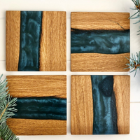Epoxy Wood River Coasters thumbnail