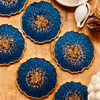 Blue Resin Coasters thumbnail