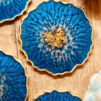 Blue Resin Coasters thumbnail