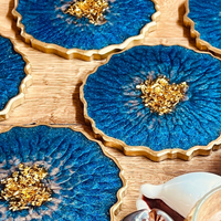 Blue Resin Coasters thumbnail